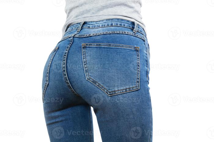 Fit female butt in jeans, Stylish jeans on slim woman back view ... How to find missing side of triangle
