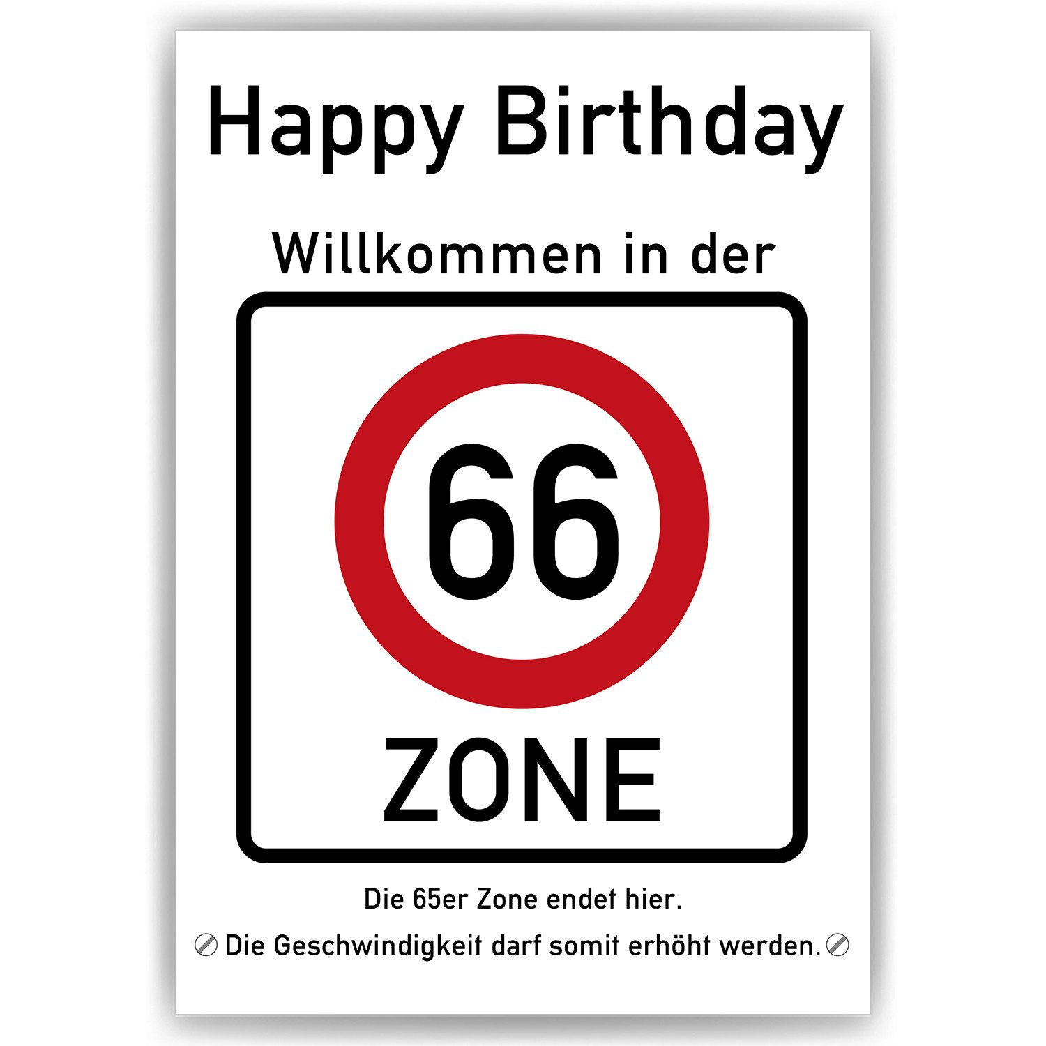 Tigerlino Poster 66. Geburtstag Geschenk Verkehrszeichen Karte Happy ... How to lose your mother
